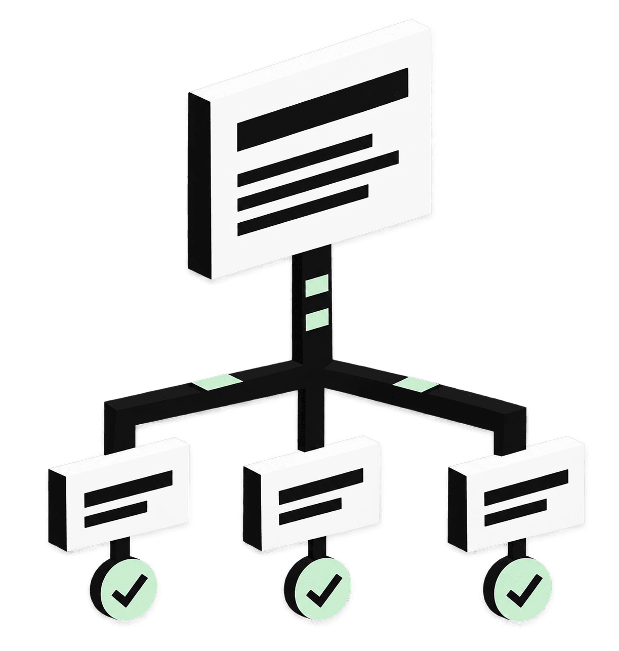 One agreement branching to three approved recipients